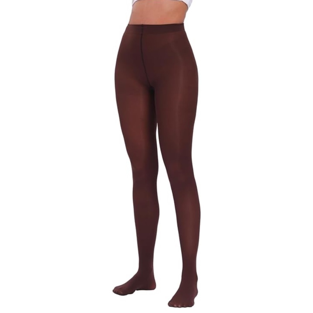 Luxdovi Women Ultra Soft Denier Silky Tights Semi Opaque Pantyhose Footed Brown - Picture 2 of 3
